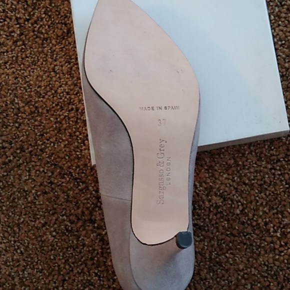 Sargasso and Grey Suede Pumps WIDE FIT - Picture 5 of 6